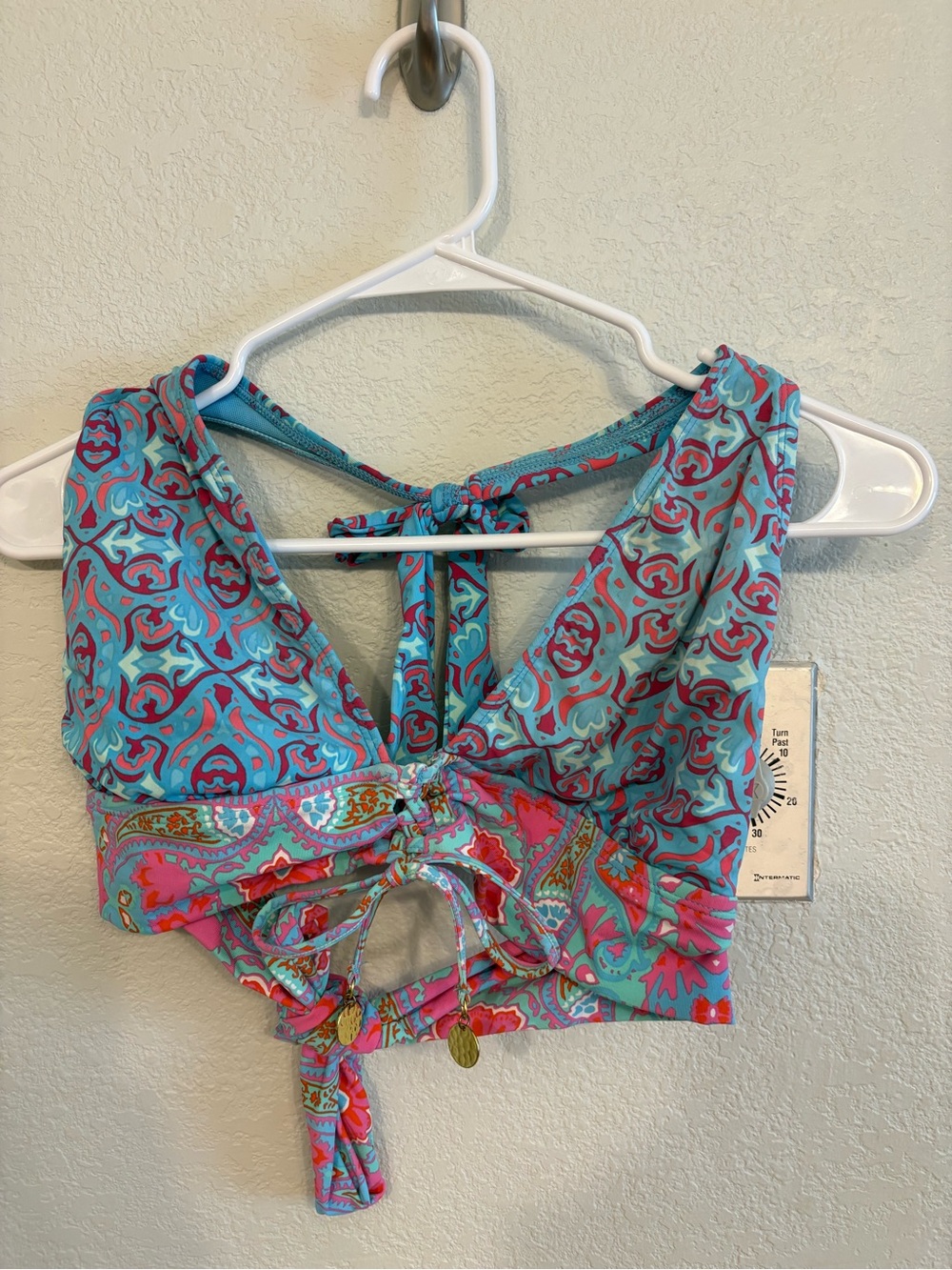 Bleu Rod Beattie Floral Paisley Bikini Top- Size 14